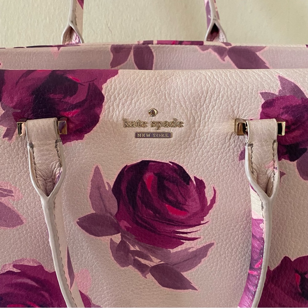Kate Spade Leather Emerson Place Olivera Pink/Purple Rose Crossbody Bag - Picture 5 of 10